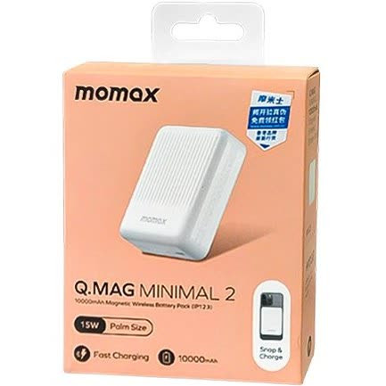 پاوربانک مومکس مدل Q.Mag Minimal 2 ظرفیت ۱۰۰۰ میلیآمپر ساعت وایرلس مگ سیف
