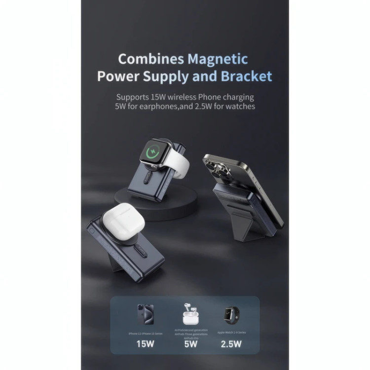 پاوربانک اسلیکتو مگسیف ۳ کاره مدل SP-2023 ظرفیت 10000 میلی آمپر ساعت