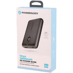 پاوربانک 35 وات پاورولوژی مدل Onyx_PPBCHA18 ظرفیت 10050 میلی آمپر ساعت