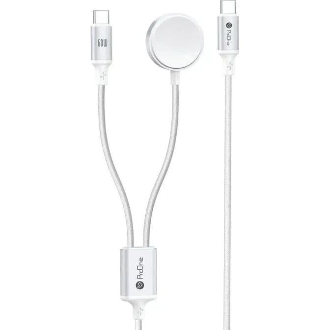 کابل شارژ Type-C به Type-C مغناطیسی ساعت هوشمند پرووان مدل ProOne PWL830 60W
