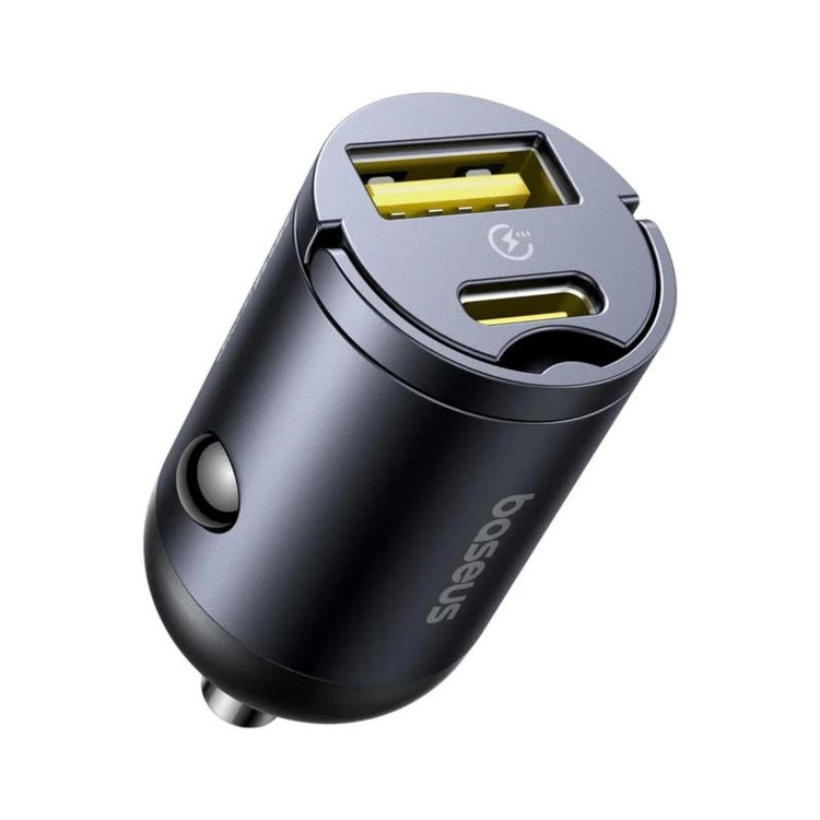 شارژر فندکی بیسوس Tiny Star VCHXX-UC با توان خروجی ۳۰ وات دو پورت