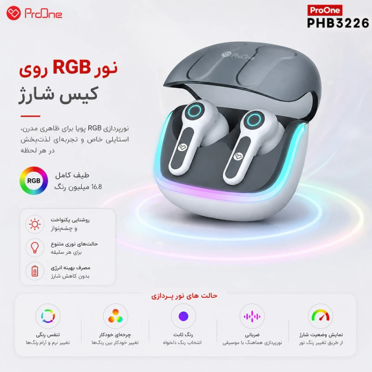 هندزفری بی سیم پرووان مدل Harmonia PHB3226 گیمینگ با قابلیت حذف نویز